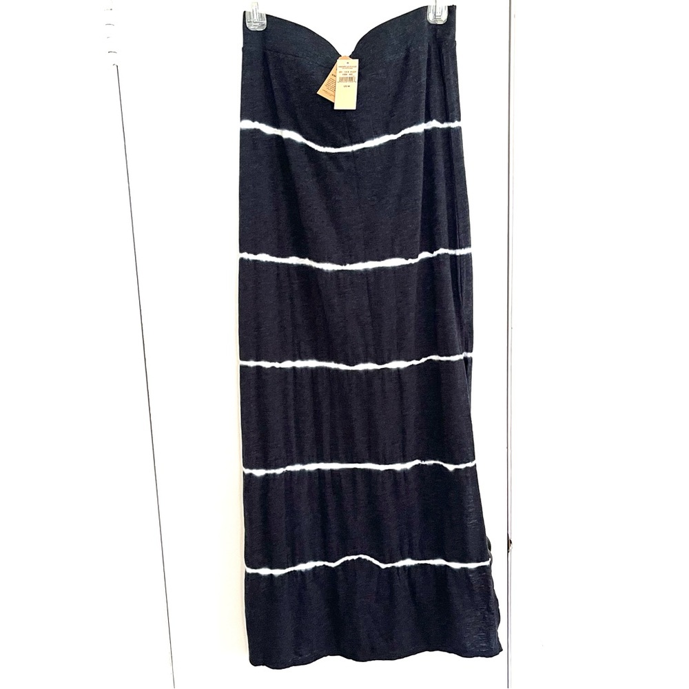 AE Blue Tie Dye Fitted Maxi Skirt w/ Slits, M